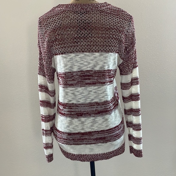 stripe hi-lo sweater - Picture 3 of 6